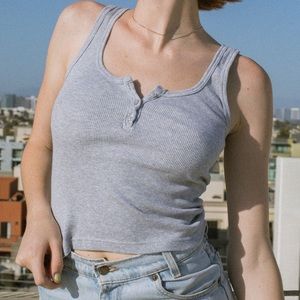 brandy melville grey tank top